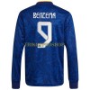 Original Fußballtrikot Real Madrid Karim Benzema 9 Auswärtstrikot 2021-22 Langarm Für Herren